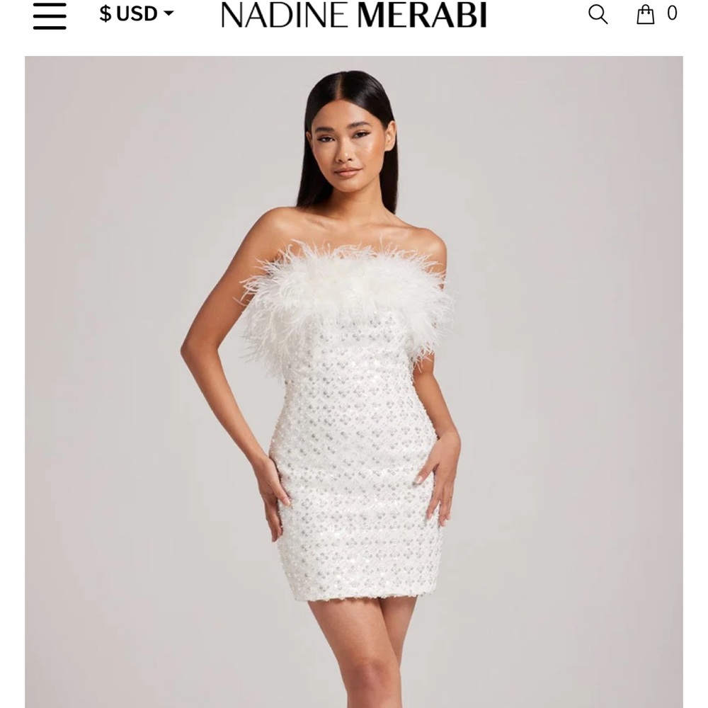Nadine Merabi Harlow White Dress